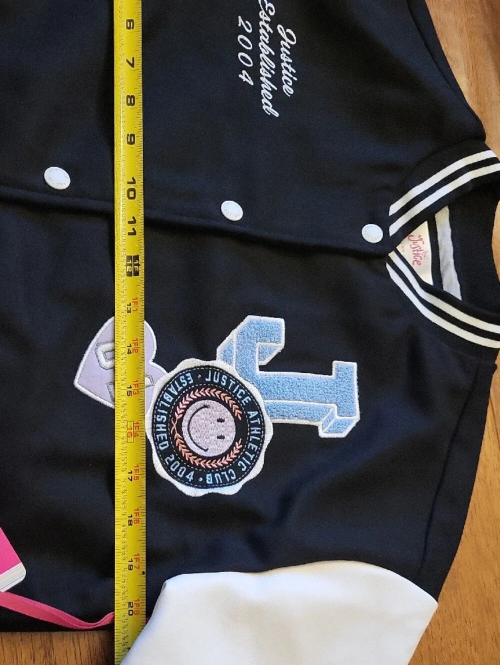 Justice Girls Size XL (16/18) Black/White Brand New W/tags Bomber Jacket